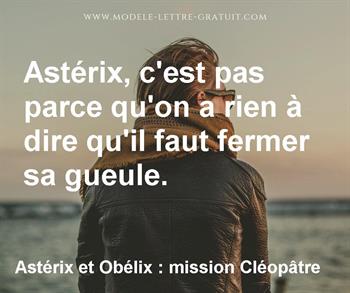 Citation de Astérix et Obélix : mission Cléopâtre
