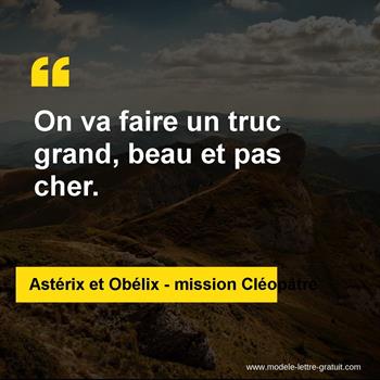 Citation Astérix et Obélix - mission Cléopâtre