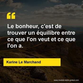 Citation Karine Le Marchand