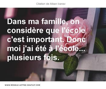 Citations Alban Ivanov