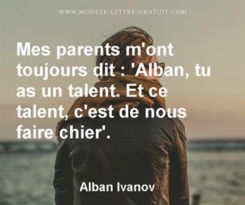 Citation de Alban Ivanov