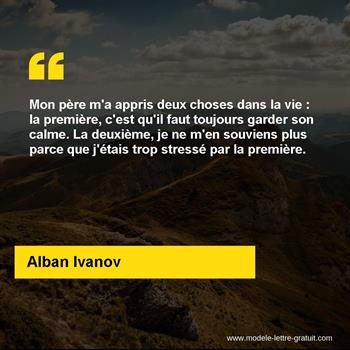 Citation Alban Ivanov