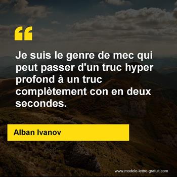 Citation Alban Ivanov
