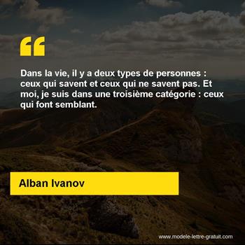 Citation Alban Ivanov