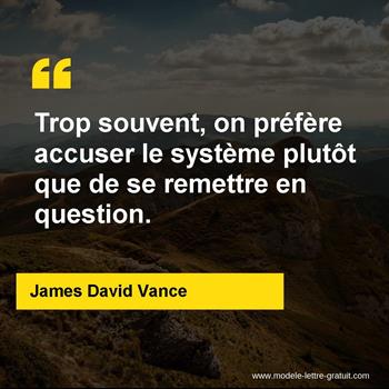 Citation James David Vance