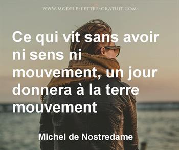 Citation de Michel de Nostredame