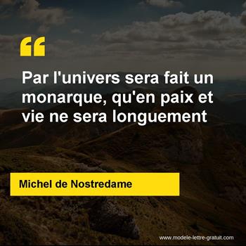 Citation Michel de Nostredame