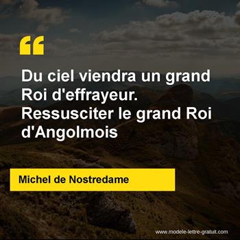 Citation Michel de Nostredame