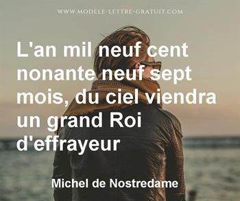 Citation de Michel de Nostredame