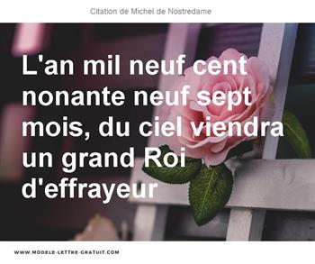 Citations Michel de Nostredame