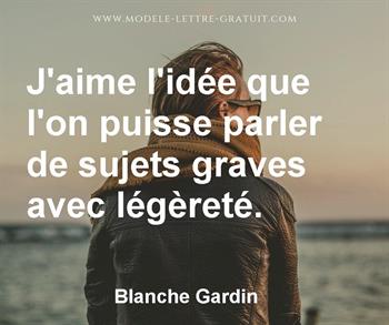 Citation de Blanche Gardin