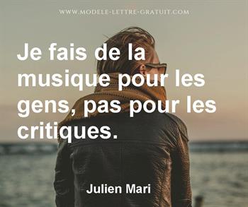 Citation de Julien Mari