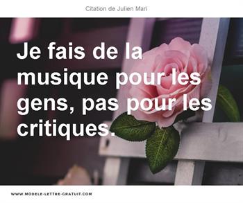 Citations Julien Mari
