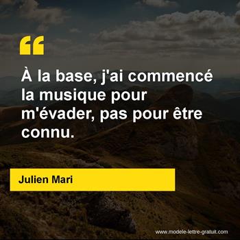 Citation Julien Mari