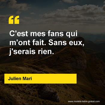 Citation Julien Mari