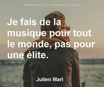 Citation de Julien Mari