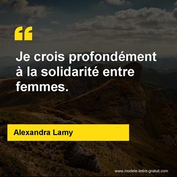 Citation Alexandra Lamy