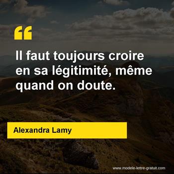 Citation Alexandra Lamy