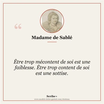 Citation Madame de Sablé