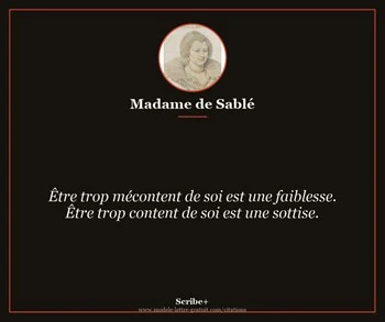 Citation de Madame de Sablé