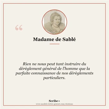 Citation Madame de Sablé