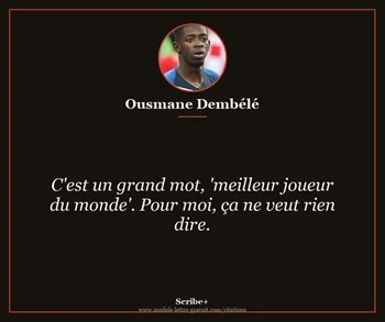 Citation de Ousmane Dembélé
