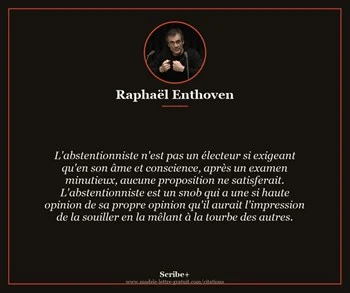 Citation de Raphaël Enthoven