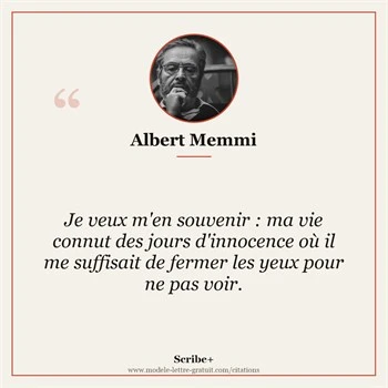 Citation Albert Memmi
