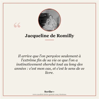 Citation Jacqueline de Romilly