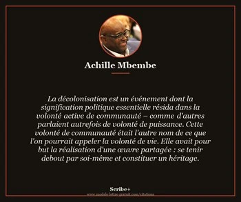 Citation de Achille Mbembe