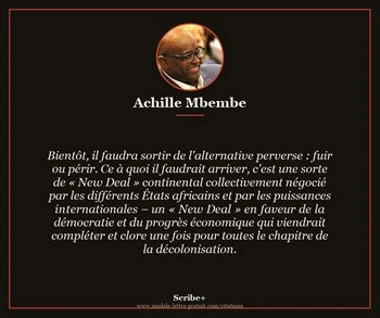Citation de Achille Mbembe