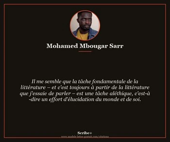 Citation de Mohamed Mbougar Sarr
