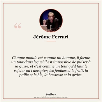 Citation Jérôme Ferrari