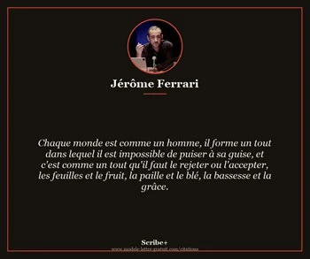 Citation de Jérôme Ferrari