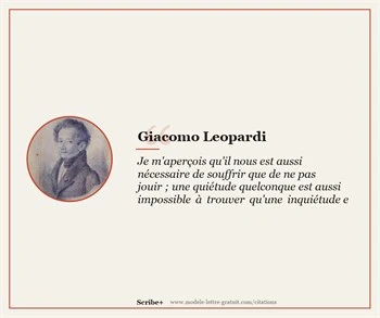 Citations Giacomo Leopardi