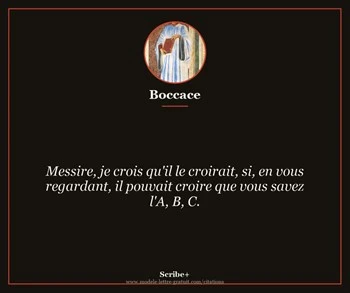 Citation de Boccace