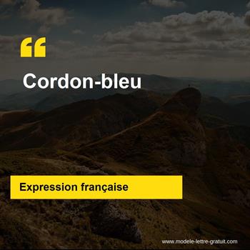 L'expression française Cordon-bleu