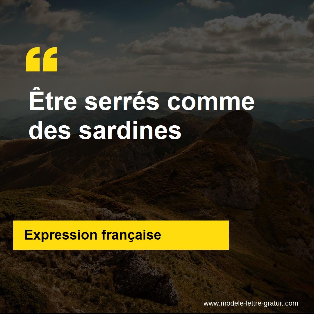L'expression « Être serrés comme des sardines », signification et origine
