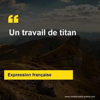 L'expression française Un travail de titan