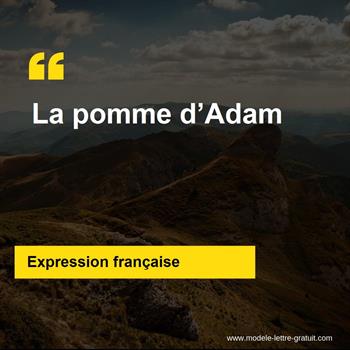 L'expression française La pomme d’Adam